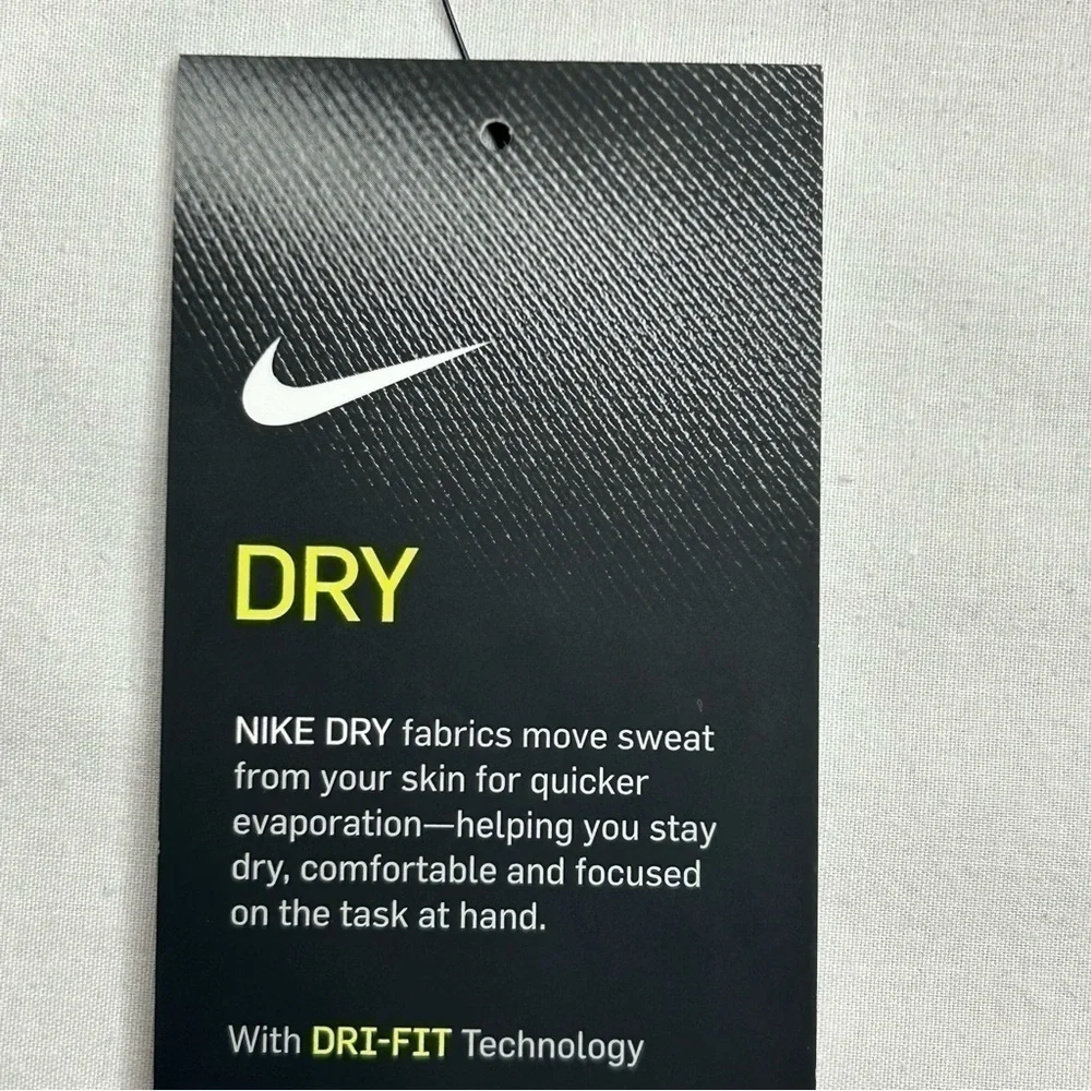 Nike Mens Dri-fit Polo Golf Shirt Green Black Stripped Short Sleeve Size MTall